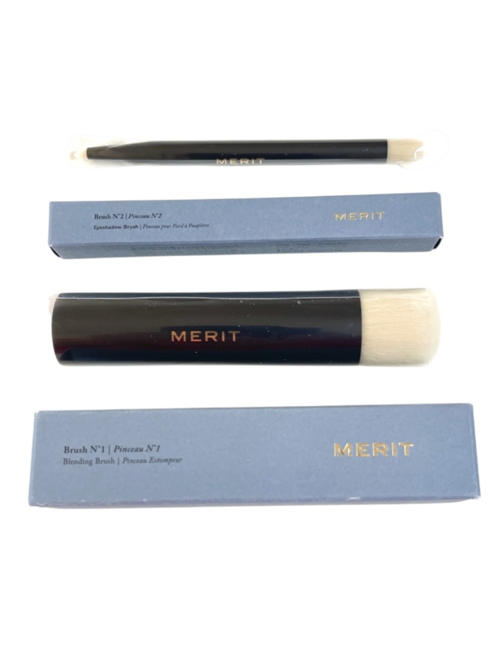 Merit Brush N°1 Blending Brush The Minimalist Beauty NEW Box No. 2 Eyeshadow Lot